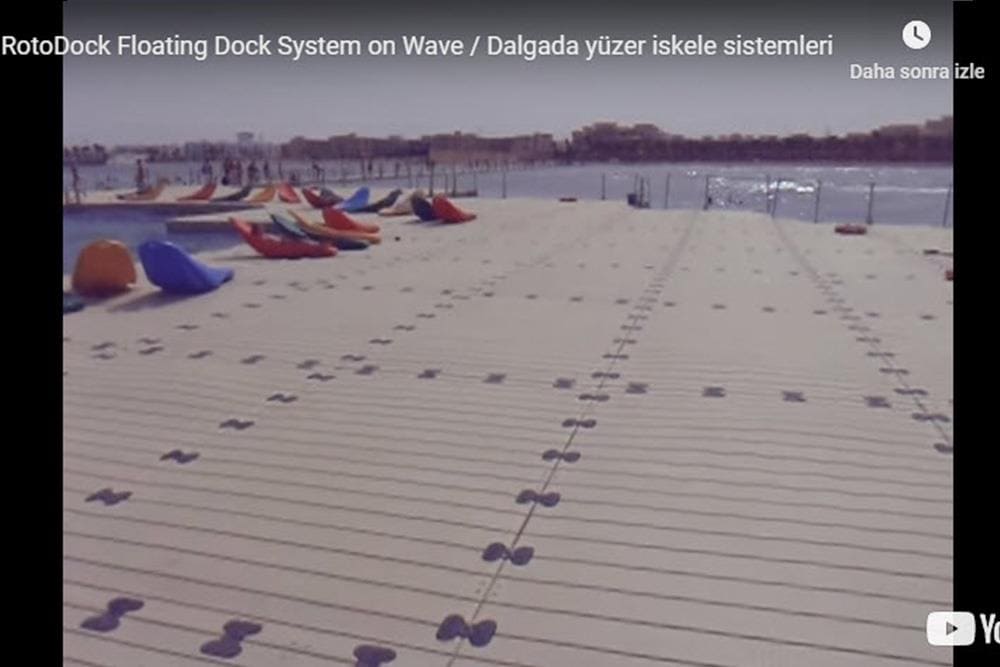 RotoDock Floating Dock System on Wave